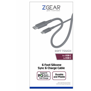 6 Foot Silicone Rubber Sync & Charge Cable