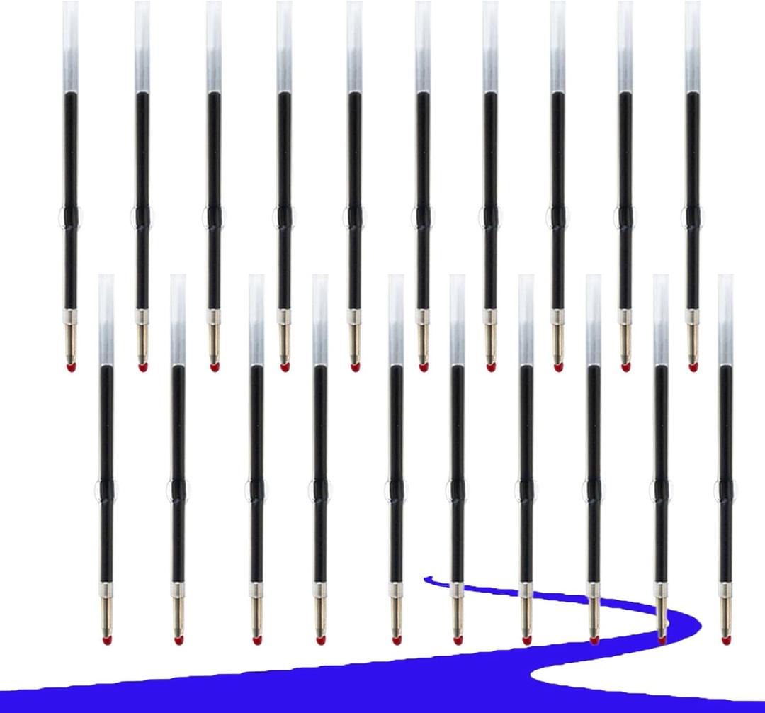 20 Pieces Pen Refills Ink Ballpoint Pen Refill 2.8 Inch Replacement Ink Refill Bulk for Retractable Pens Office School Supplies, Medium Point(Blue2.8)