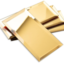 Diflart Peel and Stick Mirror Backsplash, Gold, 3x6 Inch, Beveled Mirror Subway Kitchen Bar Wall Tile (5 Sq.ft, 40 Pcs)