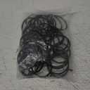 40 PCS Black Curtain Rings with Eyelet Apply for Fits Up to 1.75 inch Curtain Rod (Black Drapery Rings) (2.0 inch Interior Diameter)