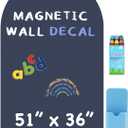 Large Arch Magnetic Wall Decal - 51" x 36" Matte Finish Chalkboard Sticker for Wall - Magnetic Board for Playroom, Home Classroom(Deep Grey)