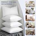 2 x MIULEE 18x18 Pillow Inserts (Set of 4) -Decorative Throw Pillow with 100% Cotton Cover Square for Sofa Couch