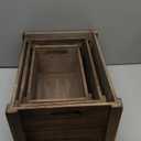 Large Vintage Brown Wooden Crates For Storage,Nesting Handmade Solid Wood Vintage Black Wood Storage Boxes.Storage Crates For Organizing