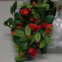 4 Packs Artificial Rose Garland: 31.48Ft Each Fake Flower Vine with Improved Color & 10 Ties for Wedding Arch Backdrop, Home Wall Party Decor, Christmas Decor, Red