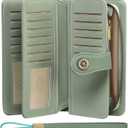 FALAN MULE Wallets for Women Trifold Wristlet Wallets Large Capacity RFID Blocking Ladies Purse Credit Card Holder