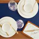 Solino Home Linen Short Table Runner 48 Inches - Athena, 100% Pure Linen Royal Blue Table Runner 14 x 48 Inch Ideal for Dresser and Coffee Tables - Mothers Day