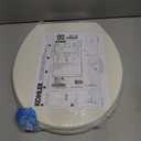 KOHLER 20111-96 Brevia, Slow Close Toilet Seat, Round Toilet Seat, Grip-Tight Bumpers Quick-Attach Hardware, Biscuit