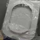 V/D/U Quiet-Close Toilet Seat Cover with 360° Adjustable Hinges - Quick Click Disassembly, Easy Installation & Cleaning, White PP Toilet Lid (46 x 36 cm)