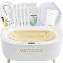 Waxkiss Intelligent Paraffin Wax Machine for Hands & Feet, 8 Pack Refills Paraffin Wax Warmer Kit for Professional Spa (A)