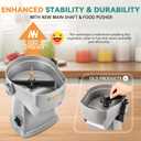 Newhai Upgraded 4 In 1 Electric Vegetable Dicer Slicer Shredder Strip Cutter Commercial Vegetable & Fruit Chopper Multifunctional Automatic Veggie Cutter for Onion Potato Cabbage Lemon, 200W, 110V
