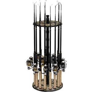 Rush Creek Creations | Rod Holder for 16 Fishing Poles, Garage Organization and Storage, for Reels, Gear, Accessories, Tackle Box