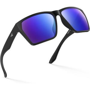 KastKing Beartrap Polarized Sports Fishing Sunglasses, With PuriVex Protective Lens Coating, Wayfarer Design, Men Women