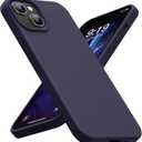 OuXul for iPhone 14 Case, iPhone 13 Case Shockproof Liquid Silicone Protective Phone Case with Soft Anti-Scratch Microfiber Lining Ultra Slim Drop Protection Phone Cover 6.1 inch(Dark Purple)