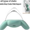 Lumbar Support Pillow for Office Chair, Back Pillow Lumbar Support for Car, Chair, Sofa - Improve Lower Back Pain Relief & Sitting Posture, Memory Foam Back Cushion for Long Sitting (Green)