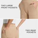 AFITNE Women's Wide Leg Yoga Dress Pants High Waist Stretchy Pull On Work Pants Cropped Casual Lounge Ankle Pants (S, Beige)