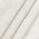 Nanspring Beige White Linen Curtains 84 Inch Length 2 Panels Set for Living Room Rod Pocket Back Tab Light Filtering Window Drapes for Bedroom Dining Room Protect Privacy Home Decor