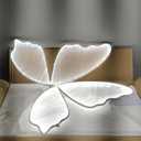 Wedding Butterfly Dimmable Floor Lamp: LED Butterflies Light with Remote Control - White & Warm Lights Butterfly Prop for Birthday Party Decoration - Baby Shower Bridal Shower Home Decor (23.6 in,1)