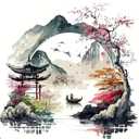 GEMFAMILY Diamond Painting Kits for Adults Beginner,5D Diamond Art Kits for Courtyard Under The Cherry Blossom, DIY Full Drill Landscape Diamond Dot Gem Art Kits for Home Decor 13.8 x 13.8 Inch