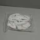 Unique Wood Beads with Chain Link and Leaf, Decorative Beads Home Decor, Knot Beaded Garland Decor, Housewarming Gift, White