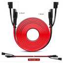 Nilight 2PCS 12FT SAE to SAE Extension Cable 16AWG 2 Pin Wire Cord Harness with 12V-24V DC Quick Connect Disconnect Connector with Dust Cap
