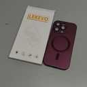 Magnetic for iPhone 16 Pro Case [Compatible with MagSafe][Built-in Camera Lens Protector] Slim Soft Silicone Bumper Shockproof Metallic Luster Phone Case (Burgundy)