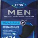 Tena Men Light Incontinence Protective Shield for Men, Bladder Control, Discrete, Light Absorbency, 174 Count
