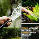 5/8" x 30ft Garden Hose, -40 To 190 Hot/Cold, Heavy Duty,Flexible, 300psi Working, 1000psi Burst, 3/4" Brass Fittings with Hose Protector Coil Spring for Outdoor,Yard, Farm