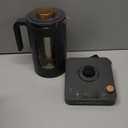 Electric Tea Kettle, INTASTING Glass Electric Kettle with tea Infuser and Precise knob temperature control, 1200W Fast Heating, BPA-Free, Easy to Clean, for Tea and coffee, 1 Liter (Dark Gray)