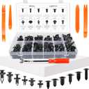 OTUAYAUTO 245 PCS Fender Clips Car Clips Bumper Plastic Rivets - 12 Most Popular Sizes with 5 Fastener Removers Fasteners Push Retainer Kit - Replacement for Toyota Honda Ford GM Acura Chrysler