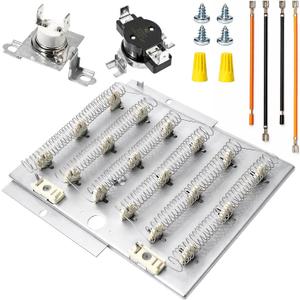 Upgraded 503978 61927 Dryer Heating Element Kit with High Limit Thermostat & Thermal Fuse, Replaces 964p3 61928 510329, Compatible with Speed Queen Amana Maytag Crosley
