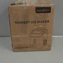 EUHOMY Nugget Ice Maker Countertop with Handle, Ready in 6 Mins, 34lbs Per Day, Removable Top Cover, Auto-Cleaning, Portable Sonic Ice Maker with Basket and Scoop, for Home/Party/RV/Camping (Black)