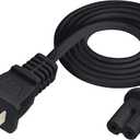 3-Foot Power Cord - Compatible with Sonos Speakers: Five, Play 5, Beam, Ray, Arc, Amp, Playbase, Sub Gen 3 & Mini - Black