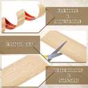 uxcell T-Molding Transition Strips, 9.84 ft x 1.97" (L x W) PVC Floor Flat Divider Strip Self Adhesive Vinyl Flooring Edging Trim for Joining Floor Gaps Doorways, Maple Wood Grain