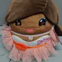 Barbie Cuutopia Plush, 10-inch Soft Pillow Doll Inspired by Iconic 80s Peach Gown with Tactile Ruffle Sleeves & Long Hair, Collectible Toy