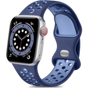 Lerobo Band Compatible with Apple Watch Band 38mm SE 3 40mm Series 11 42mm 9 41mm for Women Men 45mm 44mm 42mm, Soft Silicone Breathable Sport Strap for iWatch Bands Series 10 9 8 7 6 5 4 3 2 1 SE 2