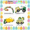 Easter Eggs Magnetic Wooden Animal Train for Kids,Easter Basket Stuffers,Easter Eggs Surprise Train,Montessori Magnetic Train Toy Christmas Countdown Gift for Toddlers,Boys and Girls (Train)