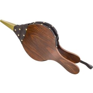 DYWISHKEY Wood Bellows, Fireplace Bellows 15.5 Inch x 7 Inch, Air Bellow Fireplace Blower Leather Bellows Fire Bellows for Fireplaces, BBQ and Camping, Bellow with Hanging Leather Strap (Brown)