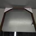 24x18 Inch Wood Mirror for Bathroom, Wooden Frame Wall Mirror Farmhouse Wall Mounted Rectangle Mirror for Vanity