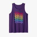 Disney Stacked Rainbow Logo Tank Top M