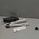 Travel Waver Hair Tool Mini Crimper for Women Short Hair 0.4 inch Small Double Barrel S Waver Curling Iron Dual Voltage (110-240V) with European Plug Adapter, 5 Temps, Anti-scalding, Auto-Off (White)