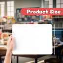 2 x White Board Dry Erase Boards Classroom Pack Mini White Boards 9" x12 Double Sided Personal Whiteboards for Students Teachers School Supplies Lapboards (Set of 6 Boards & Erasers & Pens)