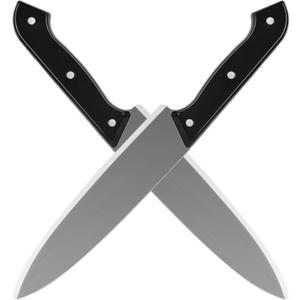 2Pcs Halloween Knife Prop, Butcher Kills Fake Knife for Costume, Plastic Classic Horror Accessory for Movie