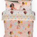 Disney Princess Moana 7 Piece Queen Size Bedding Set Reversible Comforter Set