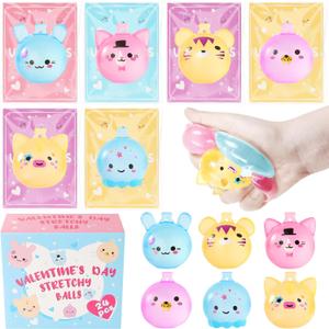 24 Pack Fidget Toys Stress Balls for Kids & Adults, Sugar Squishy Balls, Squishy Sensory Squeeze Toys for Anxiety/ADHD Relief - Sensory Stress Balls for Party Favors, Squeeze Toys for Boys & Girls