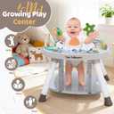 Time Followers 6-in-1 Baby Activity Center | 4 Stage Montessori-Inspired Toys | Grow Stationary Standing Toddler Table | Jumpers & Bouncers | Must Have for Boy & Girl 6, 12, 24+ Month Old (Beige)