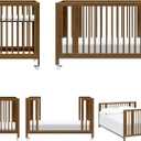 babyletto Rolli 9-in-1 Convertible Baby Crib w/Wheels - Includes Conversion Kits for Bassinet, Standard Crib, Toddler Bed, Daybed & Junior Bed - GREENGUARD Gold - 3 Adjustable Heights, Natural Walnut