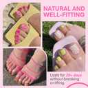 UNA GELLA Square Toe Nail Tips 216Pcs 15Sizes Full Cover Long Wider Toe Nail Tips Soft Gel Pre-etched Double Matte Fake Toe Nails Press Ons For Big Toe Nail Extensions Home DIY Nail Salon Soak Off