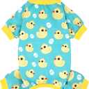 XPUDAC Dog Pajamas Soft Stretchy Duck Dog Clothes for Small Medium Dogs Pet Jumpsuit Puppy Onesie Outfits Cat Apparel-M (Medium(Chest-16"))