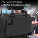 Foldable Car Seat Back Portable Tray for Food Dining Drink and Laptop, Hanging Car Steering Wheel Tray (2 Pack)