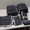 Robmic 40x80 Inches Bath Sheets Towels for Adults Luxury Microfiber Extra Large Bath Towels for Bathroom Super Soft Absorbent Quick Dry with Hanging Loop (Black,6PCS)